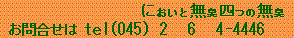L̂⍇045 264 4446܂